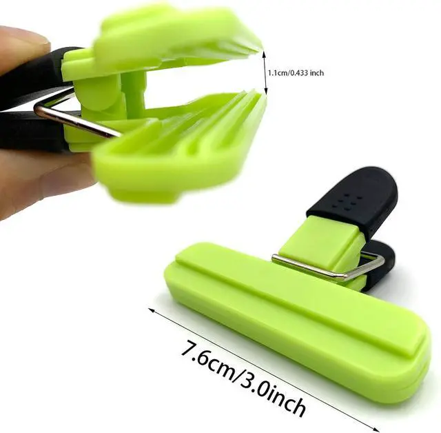 Alt view image 2 of 7 - 6-Pack Heavy Duty Chip Bag Clips Strong Seal Plastic Food Clips for Kitchen Storage, Assorted Colors (3 Colors, 6 PCS)