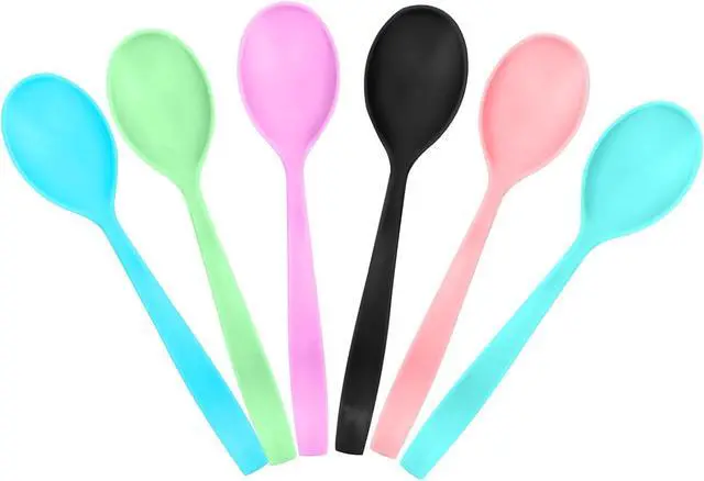 Main image of Plastic Spoons Heavy Duty Disposable Spoons 6.1 Inch Soup Spoons for Lounge Party Wedding Office Picnic Camping Daily Use (36 Count)