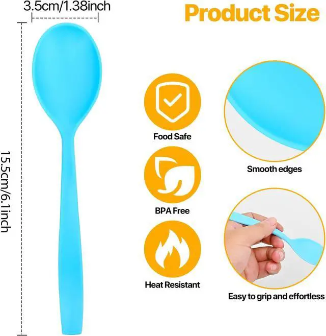 Alt view image 2 of 7 - Plastic Spoons Heavy Duty Disposable Spoons 6.1 Inch Soup Spoons for Lounge Party Wedding Office Picnic Camping Daily Use (36 Count)