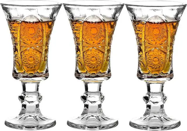 Main image of Glsairy Round 1.3-Oz Shot Glasses, Lead-Free Glass, Clear Heavy Base Shot Glass (Set of 3)