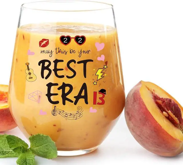 Alt view image 6 of 6 - May This Be Your Best Era, Merch Gifts,Music Lovers Gift for Women Friendship,Birthday Gift for Girls,Fans Gifts Merch Wine Glass