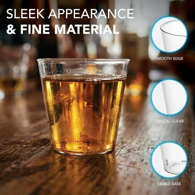 Alt view image 5 of 7 - Party Essentials 50 Count Hard Plastic Shot Glasses, 1-Ounce, Clear