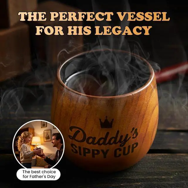 Alt view image 6 of 7 - Whiskey Glasses for Men, Gifts for Men - Whiskey Fueled Charred Wooden Bourbon Glass, Old Fashioned Whiskey Tumbler, Great Gifts for Husband Dad from Wife, Mens Gift Sets, wood Cup with Gift Box