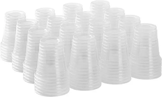 Main image of 100ct 2oz Mini Clear Shot Glasses, Disposable Small Plastic Cups for Parties, Weddings, Events | Bulk Pack, Clear