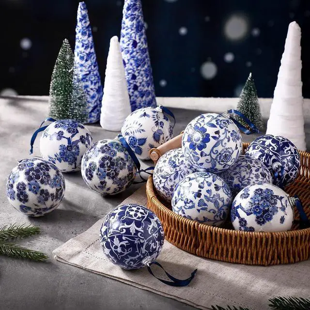 Alt view image 5 of 7 - Epakh 36 Pack 6 Style Blue and White Decoupage Chinoiserie Napkins, 13 inch | Assorted Floral Decorative Napkins Printed Cocktail Napkin Tissue Paper for Crafts DIY Shell Furniture Christmas Decor