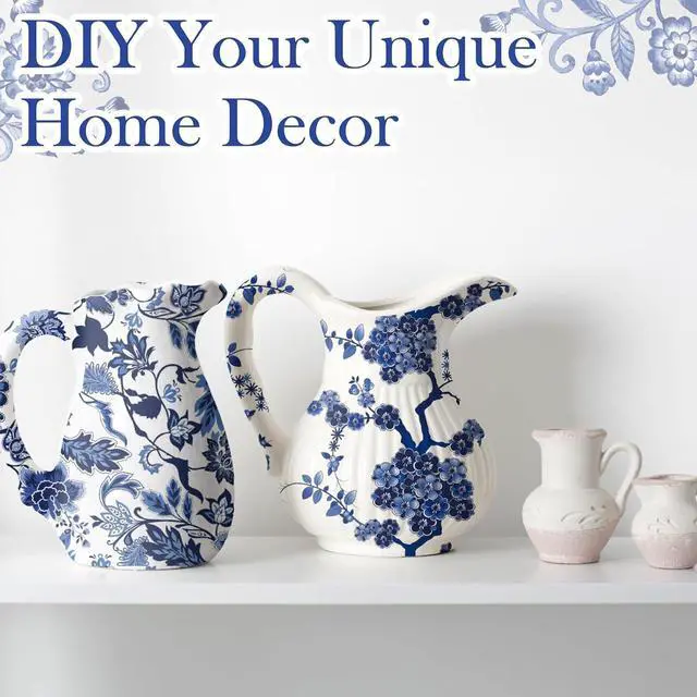Alt view image 7 of 7 - Epakh 36 Pack 6 Style Blue and White Decoupage Chinoiserie Napkins, 13 inch | Assorted Floral Decorative Napkins Printed Cocktail Napkin Tissue Paper for Crafts DIY Shell Furniture Christmas Decor