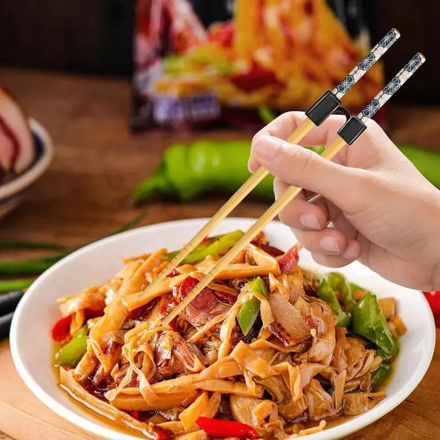 Alt view image 4 of 7 - 5 Pairs Training Chopsticks for Adults 8.86inch, Learning Easy Chopstick Trainer Beginners