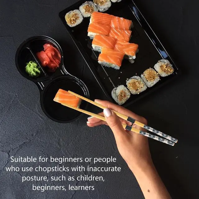 Alt view image 7 of 7 - 5 Pairs Training Chopsticks for Adults 8.86inch, Learning Easy Chopstick Trainer Beginners