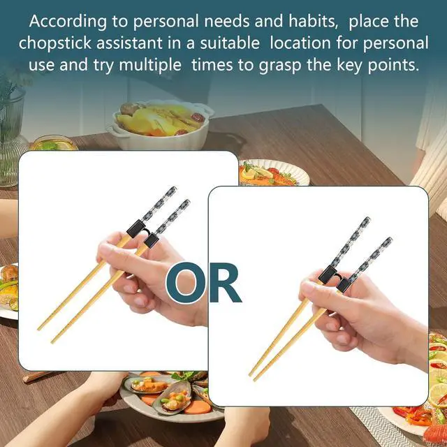 Alt view image 5 of 7 - 5 Pairs Training Chopsticks for Adults 8.86inch, Learning Easy Chopstick Trainer Beginners