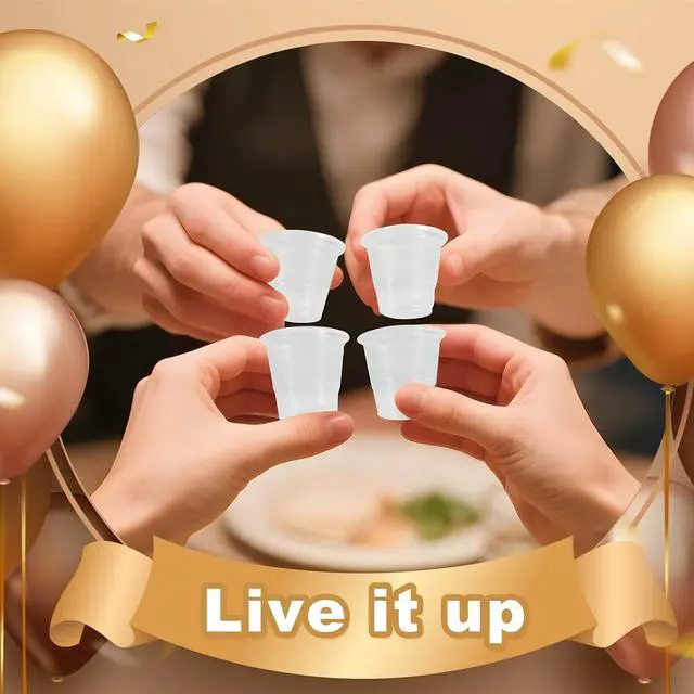 Alt view image 4 of 6 - 100ct 2oz Mini Clear Shot Glasses, Disposable Small Plastic Cups for Parties, Weddings, Events | Bulk Pack, Clear