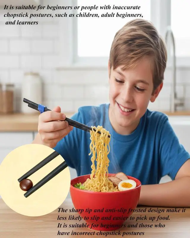 Alt view image 5 of 7 - 5 Pairs Reusable Training Chopsticks, 9.45 Inch Dishwasher Safe Fiberglass Japanese Training Chopsticks for Beginner, Non-Slip, Easy to Use(colorful)