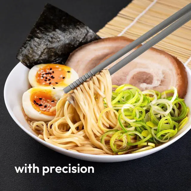 Alt view image 7 of 7 - Carrotez Silicone Cooking Chopsticks, 1 pair - Modern Grey | 12 Inches Long, Reusable, Heat Resistant, Non-Scratch, Gentle on Cookware