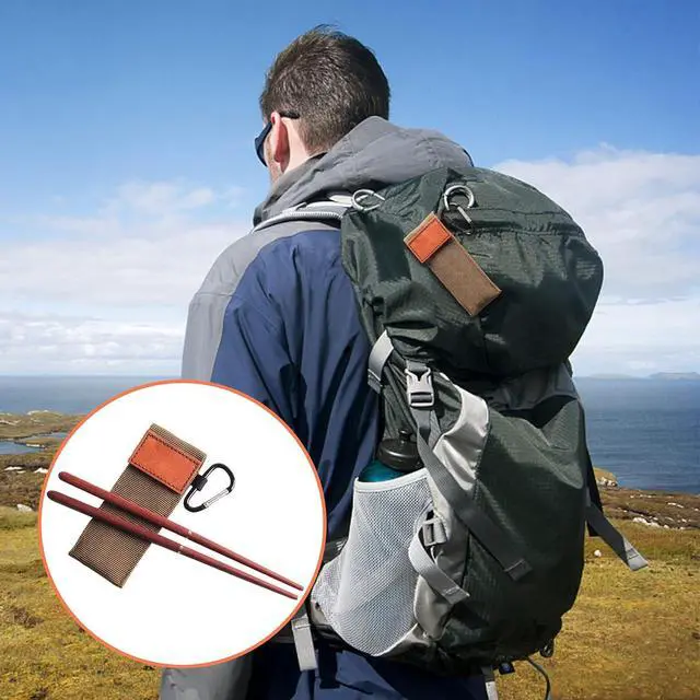 Alt view image 5 of 7 - Menolana Foldable Chopsticks Travel Set - Rosewood & Copper, Portable & Reusable