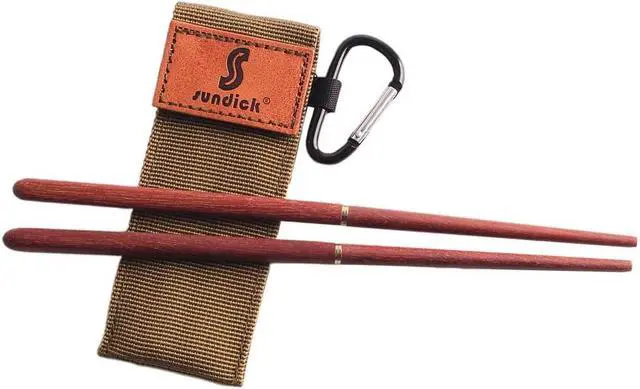 Alt view image 6 of 7 - Menolana Foldable Chopsticks Travel Set - Rosewood & Copper, Portable & Reusable