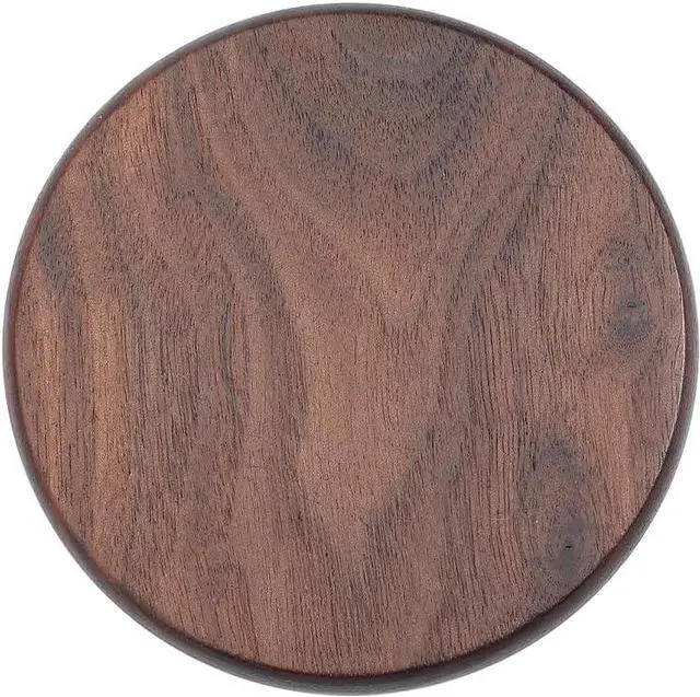 Main image of 3.5 Inch 1PC Heat Resistant Chocolate Walnut Coaster Round Wood Flat Drinking Mat Tabletop Protection Wooden Coffee Cup Mug Holder Cushion Thermal Insulation Pad Saucers for Home Office