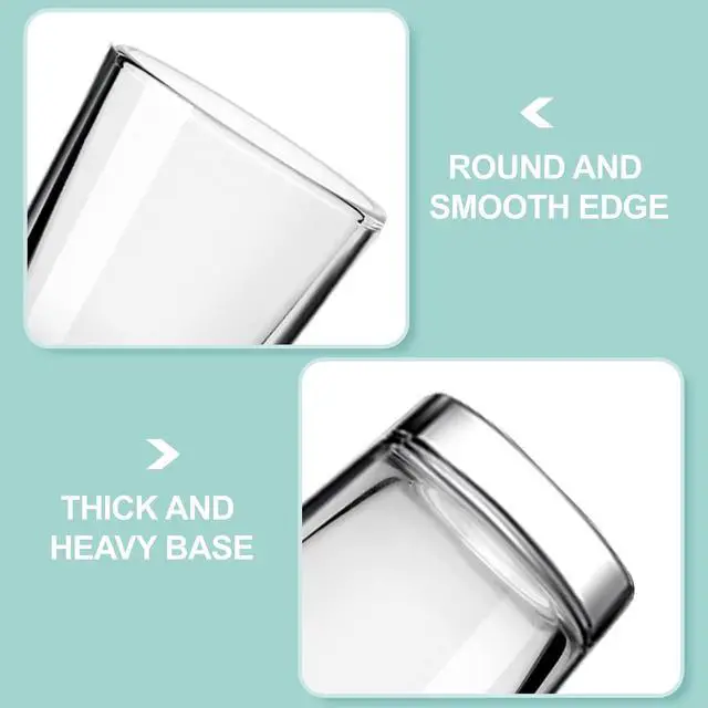 Alt view image 3 of 7 - Shot Glass,0.8 oz Mini Shot Glasses with Heavy Base,Small Shot Glass Set of 2,Medicine Cups Reusable Mouthwash Cups for Bathroom,Drinking Glass for Wine Tequila Vodka Whiskey