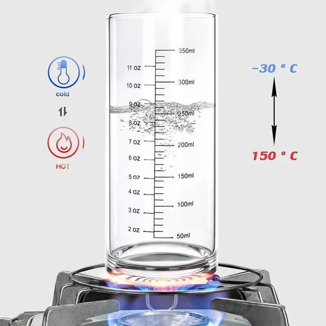 Alt view image 5 of 7 - Graduated Glass Cup With High And Low Temperature Resistance,Measuring Cup,Breakfast Milk Drinking Cup