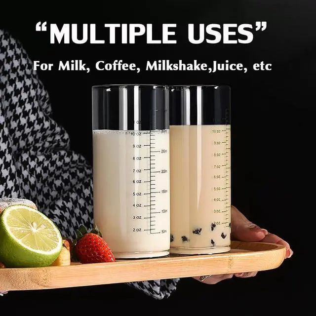 Alt view image 6 of 7 - Graduated Glass Cup With High And Low Temperature Resistance,Measuring Cup,Breakfast Milk Drinking Cup
