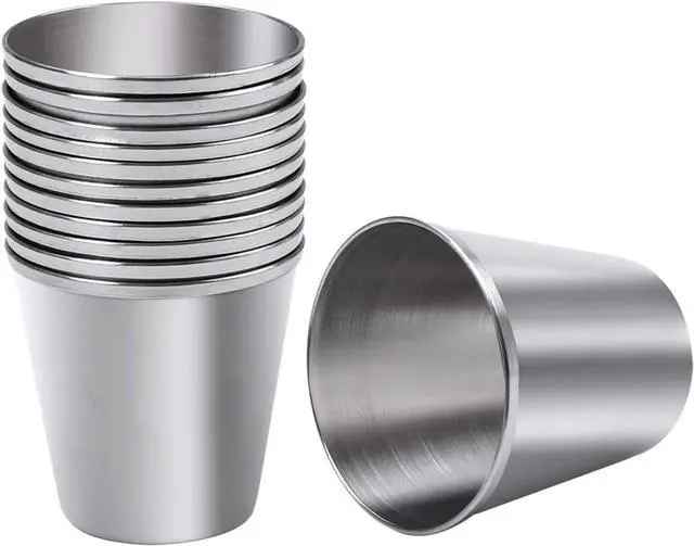 Main image of Ruisita 12 Pieces Stainless Steel Shot Cups Stainless Steel Shot Glass Drinking Tumbler (1 Ounce/30 ml)