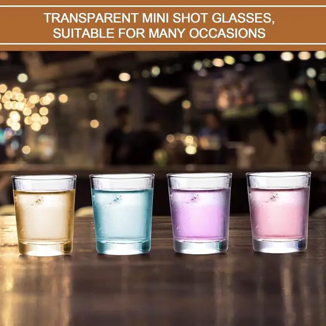Alt view image 6 of 7 - Shot Glass,0.8 oz Mini Shot Glasses with Heavy Base,Small Shot Glass Set of 2,Medicine Cups Reusable Mouthwash Cups for Bathroom,Drinking Glass for Wine Tequila Vodka Whiskey