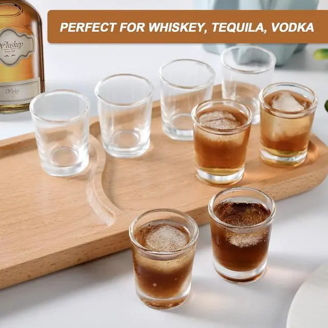 Alt view image 5 of 7 - Shot Glass,0.8 oz Mini Shot Glasses with Heavy Base,Small Shot Glass Set of 2,Medicine Cups Reusable Mouthwash Cups for Bathroom,Drinking Glass for Wine Tequila Vodka Whiskey