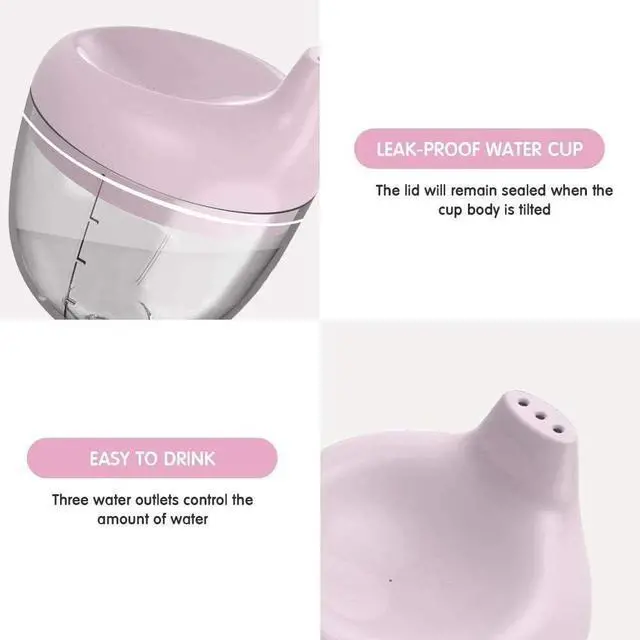 Alt view image 2 of 6 - Princess Wine Sippy Cup for Baby Girl 1+ Year Old, 5 Ounce, Pink | Spill Proof, Fancy Goblet Style, Easy-Grip, Shatterproof, BPA-free, Dishwasher-Safe, For Toddler Holiday Birthday Parties