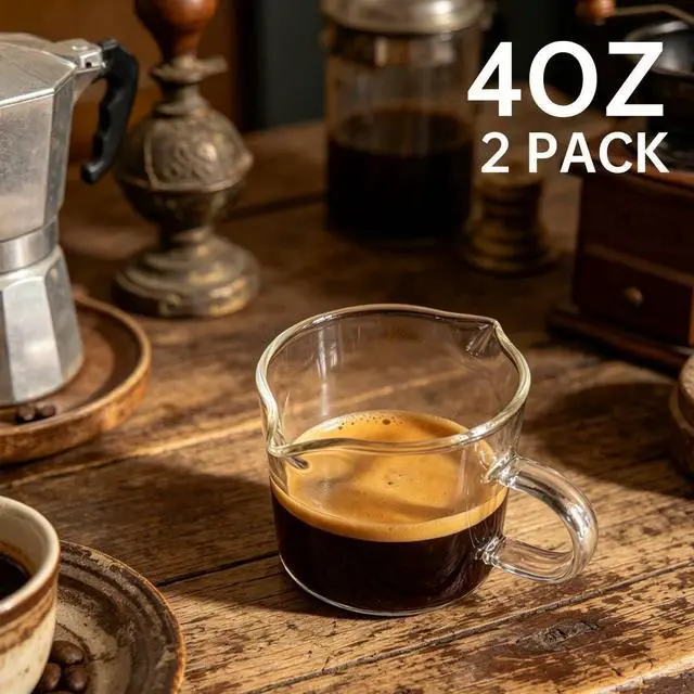 Alt view image 2 of 6 - Espresso Cups for Ninja Espresso Machine Accessories, 2 Pack Glass | Espresso Shot Cups for Ninja Cafe Luxe ES601 ES701 ES301