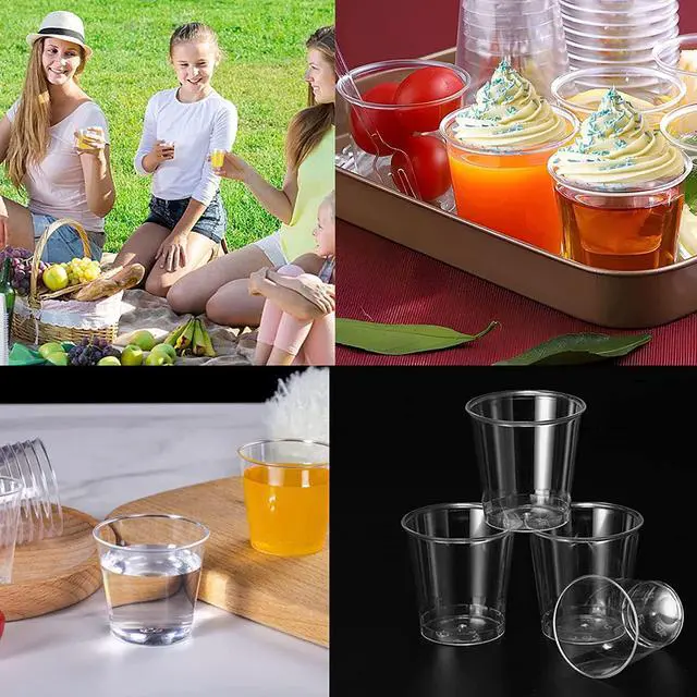 Alt view image 4 of 7 - TuTuYa 50 Pack Shot Cups Plastic, 1.7oz Hard Thicked Plastic Shot Glasses | 50ml Clear Reusable Shot Glasses Plastic Fit for Birthday, Wedding, Festival, Party