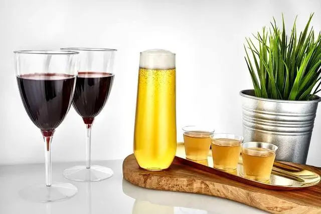Alt view image 4 of 7 - Hanna K. Signature 100 Shot Glasses 2oz Clear Premium Hard Plastic Disposable Cups, Ideal for Jello Shots, Wine Tasting, Condiments, Sauce, Dipping, Samples (12217)