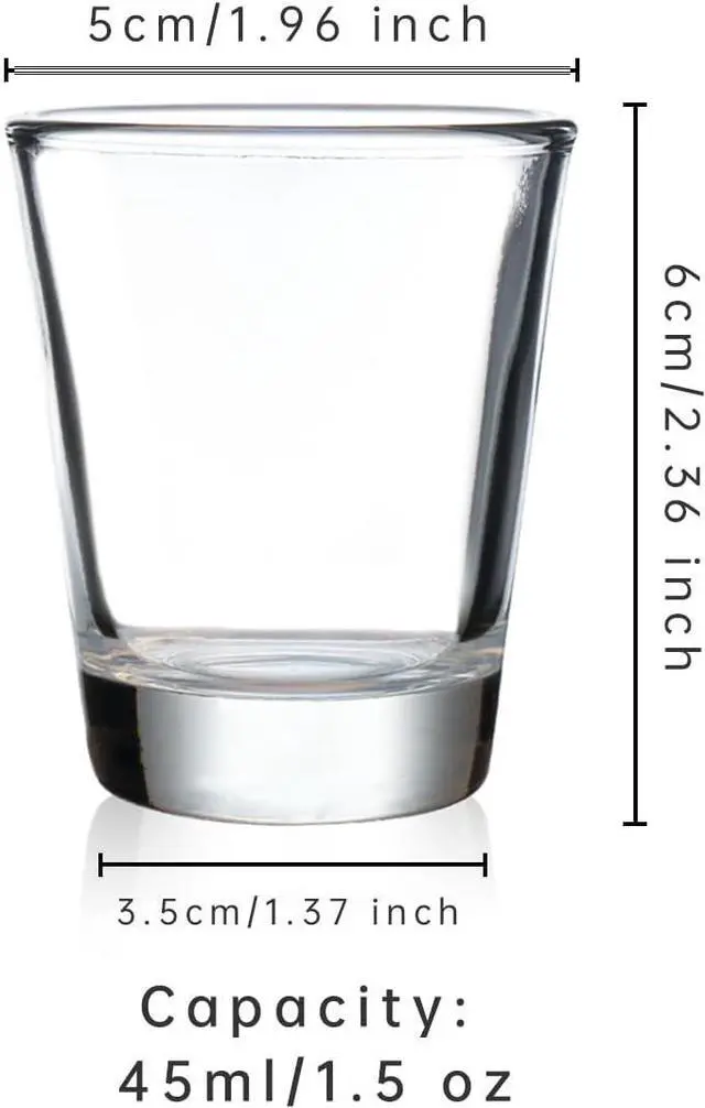 Alt view image 3 of 7 - BCnmviku 1.5 oz Shot Glasses Sets with Heavy Base, Clear Shot Glass (4 Pack)