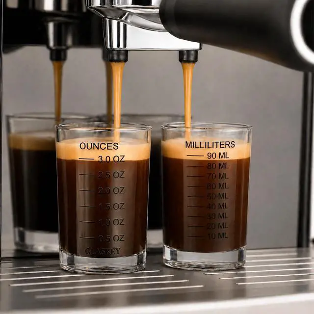 Alt view image 6 of 7 - GLASKEY 2 Pack Shot Glass Measuring Cup Set,3 oz/90ML Liquid Heavy High Espresso Glass Cup,Dishwasher Safe,Measurement of Dry and Liquid Ingredients (Black)
