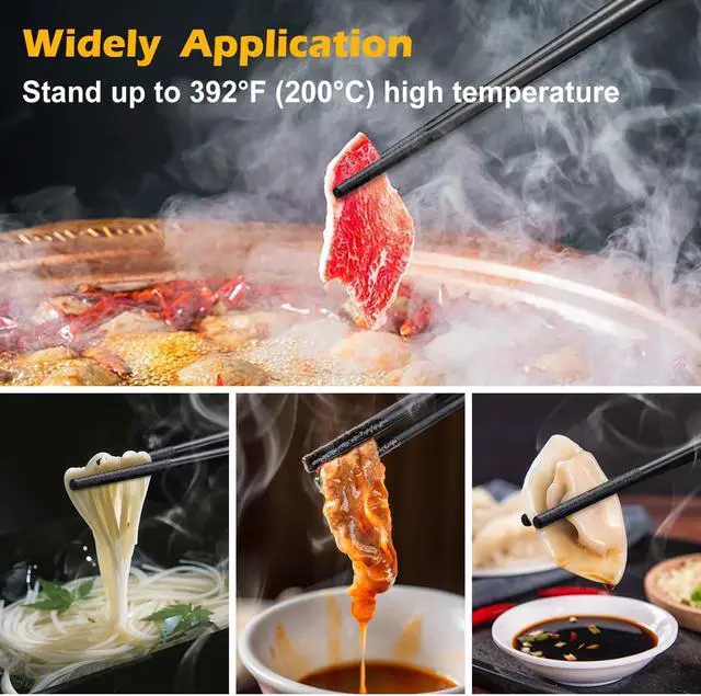 Alt view image 6 of 7 - 8 Pairs Reusable Training Chopsticks for Beginners Kids Adults Learners, Chop Sticks Reusable Dishwasher Safe Non-Slip Chopsticks Trainers Set, Kids Chopsticks helper 9.5Inches