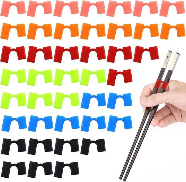 Main image of 42 Pcs Chopstick Helpers Reusable Training Chopsticks Hinges Connector Plastic Training Chopstick Learn Practice Chopsticks Trainer for Beginner Trainers