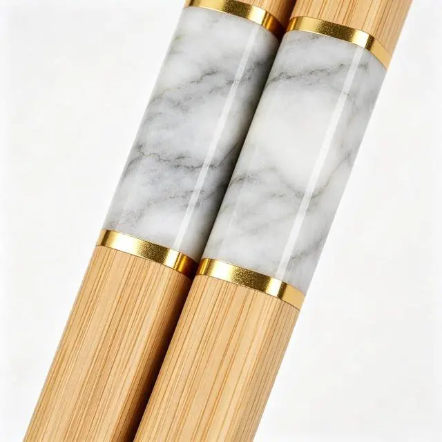 Alt view image 4 of 7 - 10 Pairs Bamboo Chopsticks Reusable Cooking Chopsticks 9.45 inches Chop Sticks Reusable Dishwasher Safe Non slip Korean ChopSticks Gift Set for Sushi & Ramen Lovers