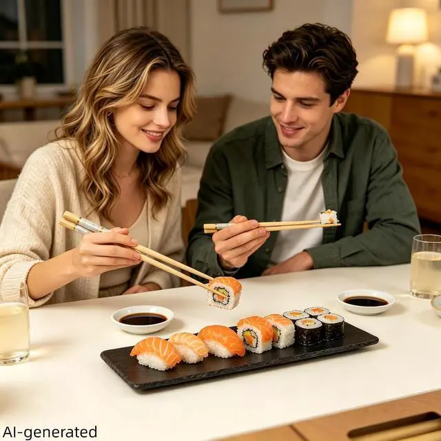 Alt view image 7 of 7 - 10 Pairs Bamboo Chopsticks Reusable Cooking Chopsticks 9.45 inches Chop Sticks Reusable Dishwasher Safe Non slip Korean ChopSticks Gift Set for Sushi & Ramen Lovers