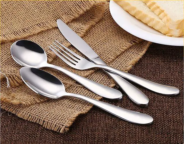 Alt view image 6 of 6 - VANRA 4-Piece Children Spoons Round Stainless Steel Kids Dinner Spoons Child Silver Cutlery Set 5.8-inch (4 round spoons)