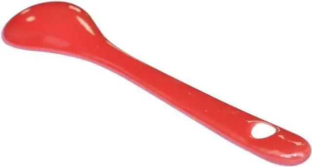 Alt view image 2 of 2 - Red 10 pcs Porcelain Egg Spoons Ceramic Spoons 4.7 inch Coffee Dessert Yogurt Tea Milky Tea