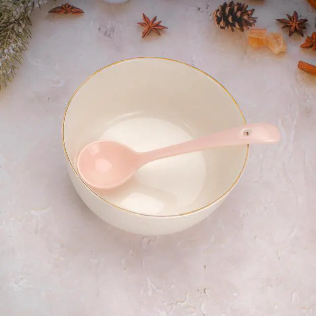 Alt view image 6 of 6 - Ceramic Spoons Set of 4, Ceramic Chinese Soup Spoon, Asian Soup Spoons, White/Blue/Yellow/Pink Japanese Spoon Large for Ramen Pho Wonton Dumpling Miso, Deep Oval Hook Design (4, Pink)