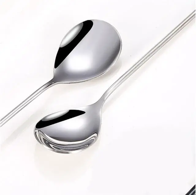Alt view image 4 of 5 - Ouliget Stainless Steel Mini Coffee Espresso Spoon, Dessert Teaspoons Small Soup Spoons, Silver Cute Animals Coffee Spoon, 5.6 inch, Set of 4