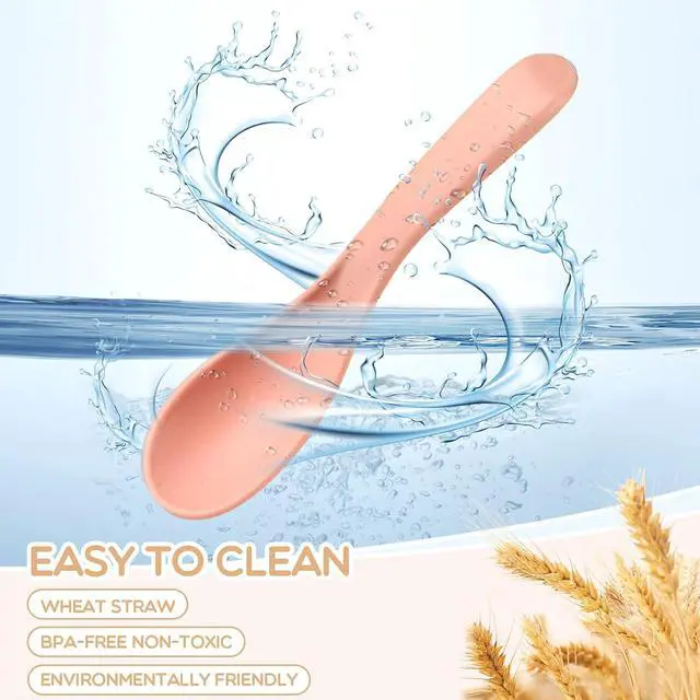 Alt view image 4 of 7 - 24Pcs Wheat Straw Spoon set Unbreakable Soup Spoons 6 Inches Ramen Spoons Portable Small Cereal Spoon for Adult (8 colors)