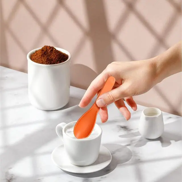 Alt view image 7 of 7 - 24Pcs Wheat Straw Spoon set Unbreakable Soup Spoons 6 Inches Ramen Spoons Portable Small Cereal Spoon for Adult (8 colors)