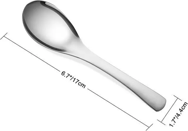 Alt view image 2 of 7 - Soup Spoons High Grade Stainless Steel Soup Spoons, neheewin Table Spoons Thick Heavy-weight Ladle Spoons, Dishwasher Safe (Set of 5)