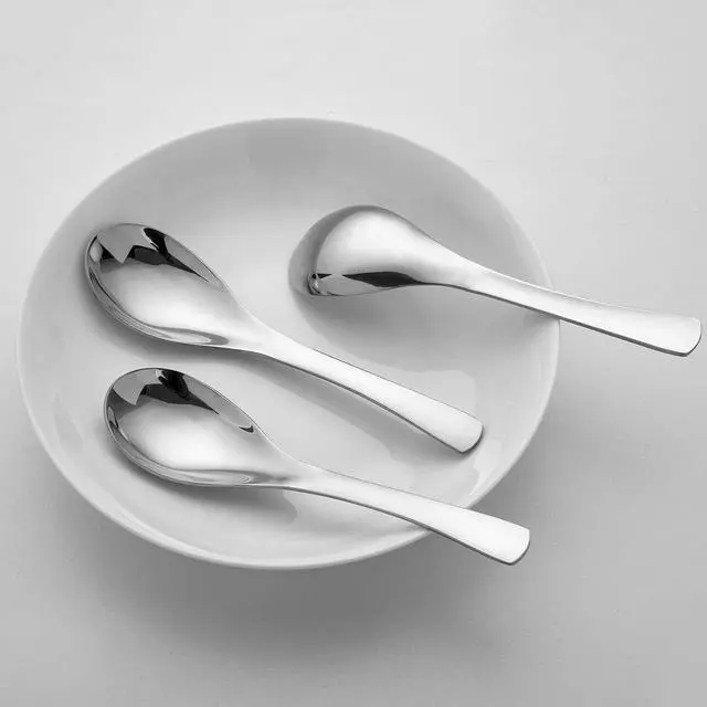 Alt view image 3 of 7 - Soup Spoons High Grade Stainless Steel Soup Spoons, neheewin Table Spoons Thick Heavy-weight Ladle Spoons, Dishwasher Safe (Set of 5)