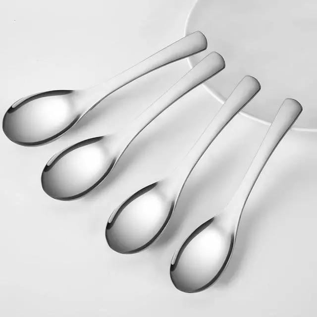 Alt view image 5 of 7 - Soup Spoons High Grade Stainless Steel Soup Spoons, neheewin Table Spoons Thick Heavy-weight Ladle Spoons, Dishwasher Safe (Set of 5)