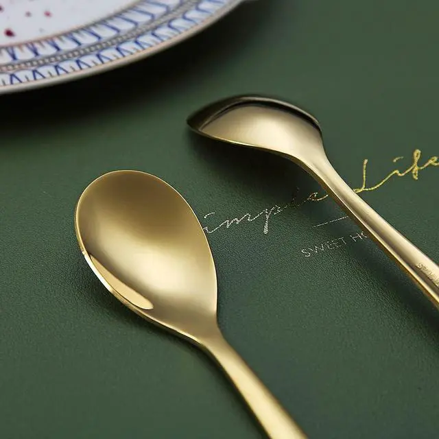 Alt view image 6 of 7 - Gold Demitasse Espresso Spoons, 5.5'' Mini Coffee Spoons, Set of 6, Stainless Steel, Dishwasher Safe