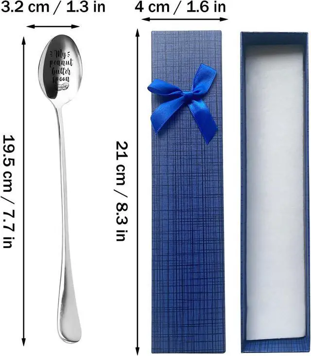 Alt view image 6 of 6 - My Peanut Butter Spoon Funny Engraved Stainless Steel Spoon,Peanut Butter Lovers coffee Spoon Gift,Gift for Moms Dad Boy Girl Women Men Birthday Christmas Father's Day Valentine's Day Gifts