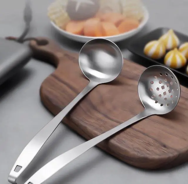 Alt view image 7 of 7 - Tenta Kitchen 2oz/56ml Stainless Steel Small Soup Ladle Spoon,10.8x 3 Stainless Steel One-piece Professional Ladle With Hook And Hole For Convenient Hanging
