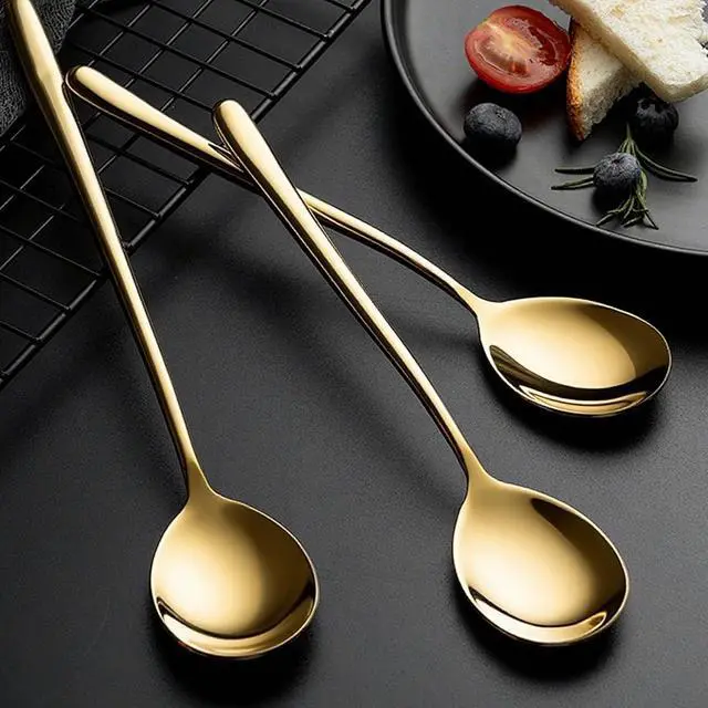 Alt view image 6 of 7 - Demitasse Espresso Spoons, 8Pcs Gold, 5.3inch, Stainless Steel | Mini Tea Spoons, For Coffee Sugar Dessert Cake Ice Cream Soup Antipasto Cappuccino
