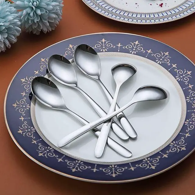 Alt view image 3 of 7 - Teaspoons, 6 Piece Spoons Silverware, Stainless Steel Small Spoons, Tea Spoons for Home, Kitchen or Restaurant, Dishwasher Safe (Silver-6.6 Inches)