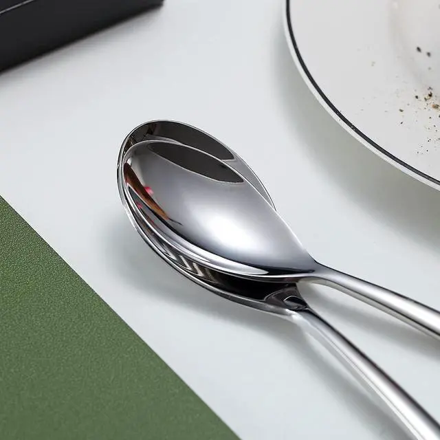 Alt view image 6 of 7 - Teaspoons, 6 Piece Spoons Silverware, Stainless Steel Small Spoons, Tea Spoons for Home, Kitchen or Restaurant, Dishwasher Safe (Silver-6.6 Inches)
